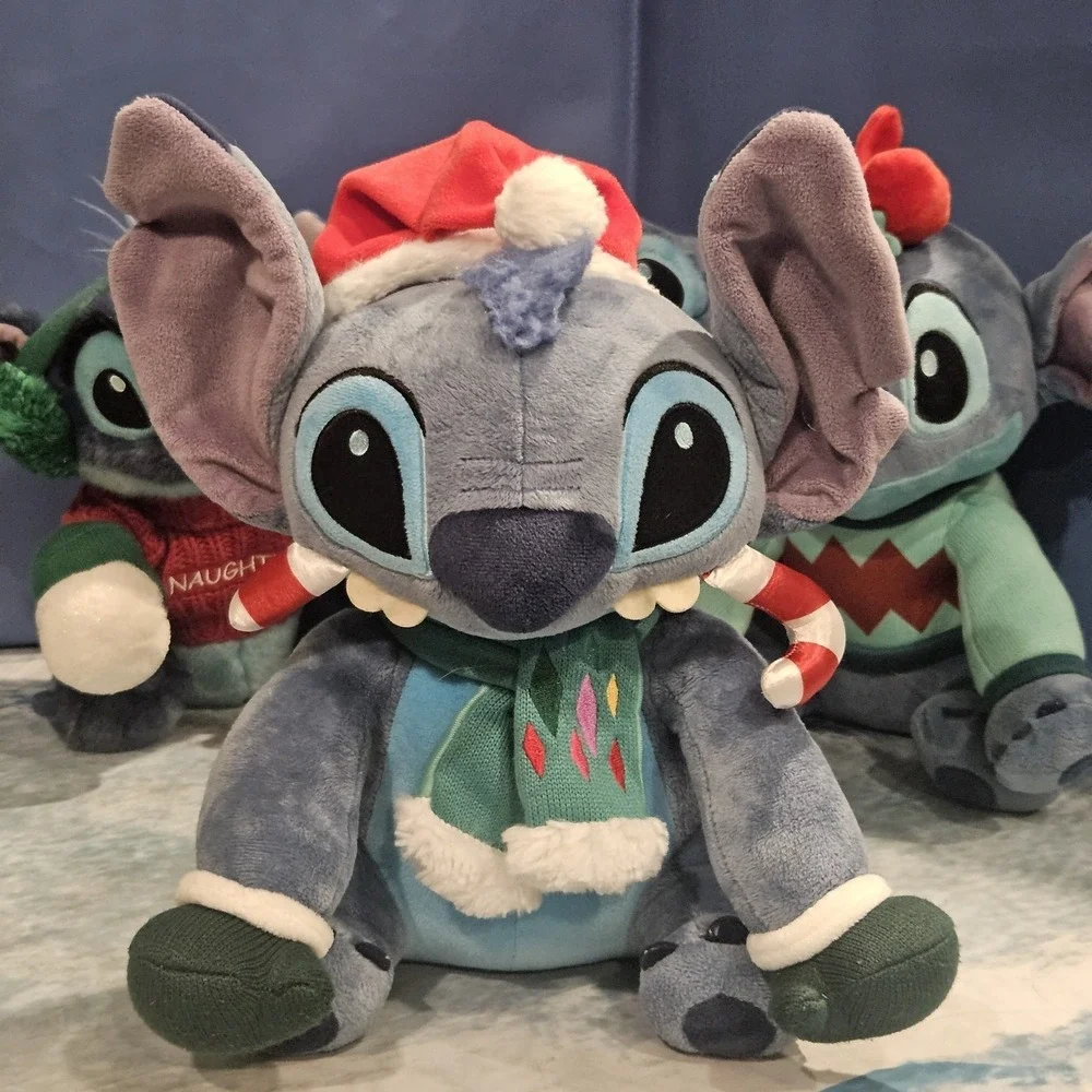 Disney Stitch‎ Christmas Holiday Plush Bundle 4 Lilo & Stitch Santa Naughty Elf